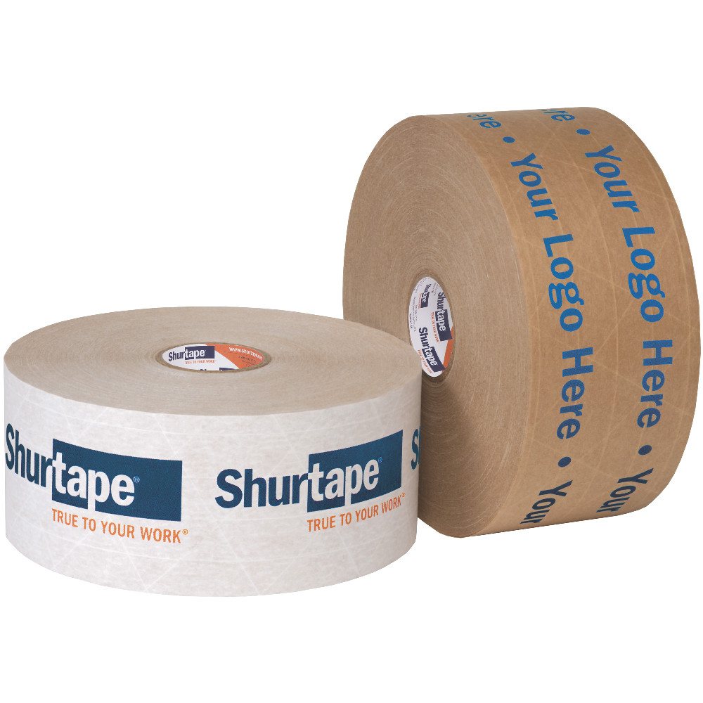WP 150 Economy Grade, Water Activated Reinforced Paper Tape with Custom Print