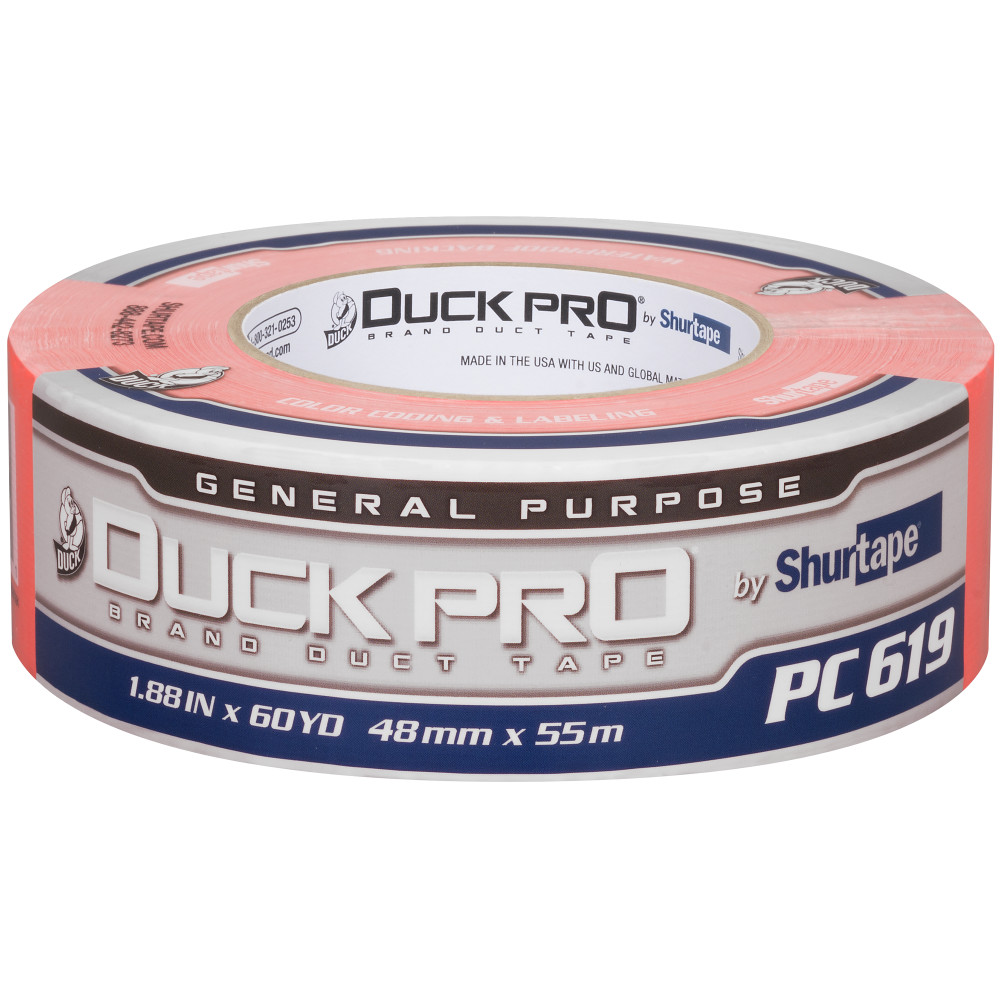 PC 619 Duck Pro® by Shurtape® General Purpose Grade, Specialty Grade, Fluorescent Cloth Duct Tape