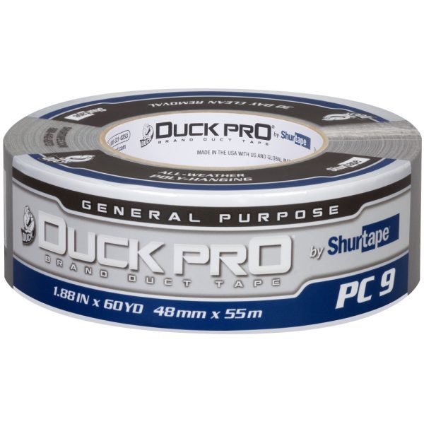 PC 9 Duck Pro® by Shurtape® General Purpose Grade, Co-Extruded Cloth Duct Tape